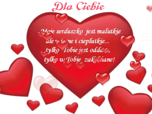 Kartka serduszko walentynkowe dla Ciebie 